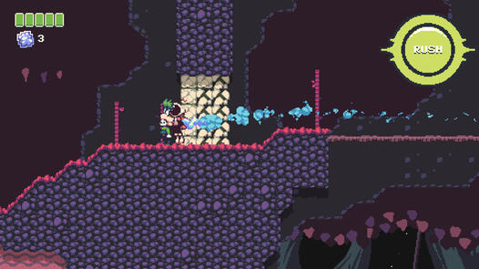 Smashing through rocks